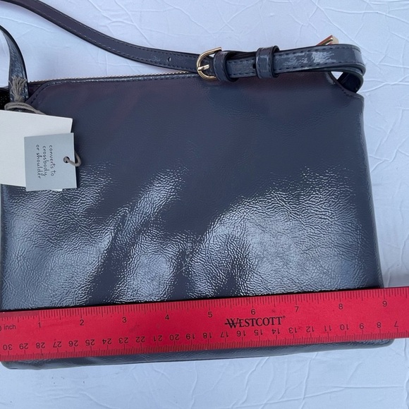 Crossbody Bag  Faux Leather Double Gusset - A New Day - Picture 7 of 8